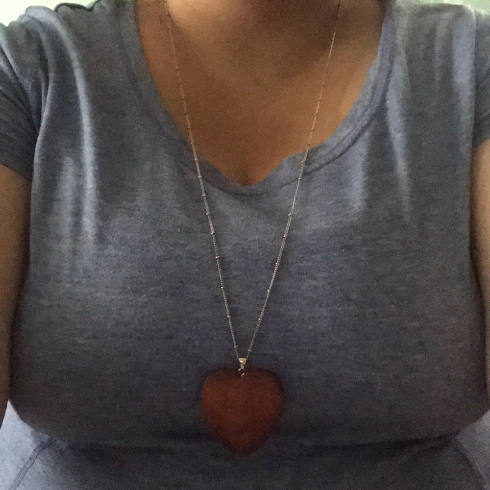 Wooden heart necklace